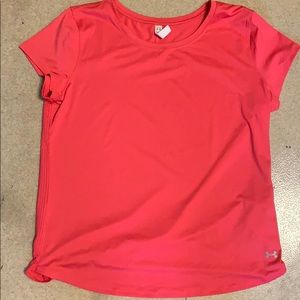 Fitted Under Armour Hot Pink Workout Vented Tee
